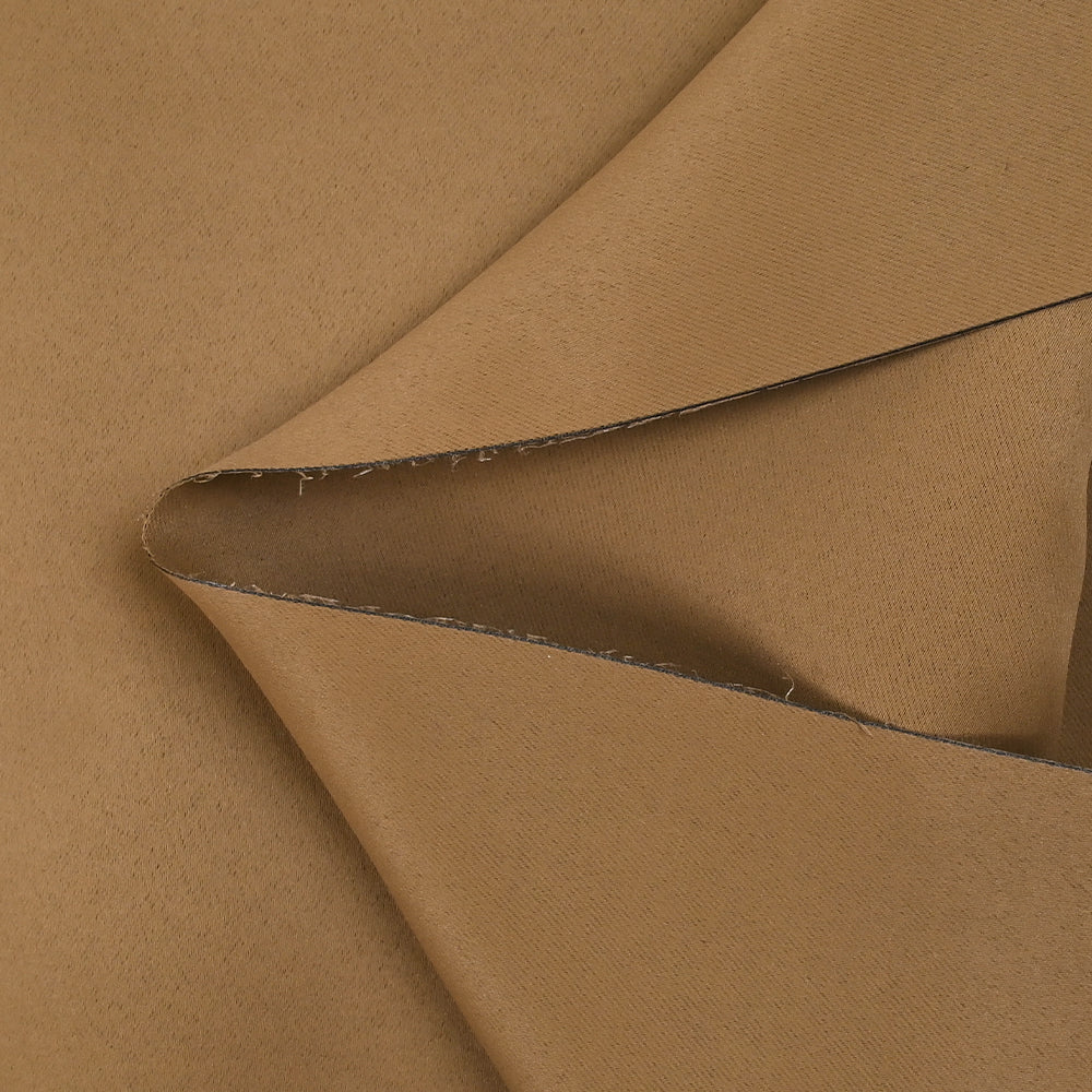 Satin de polyester double face marron châtain - Image 3