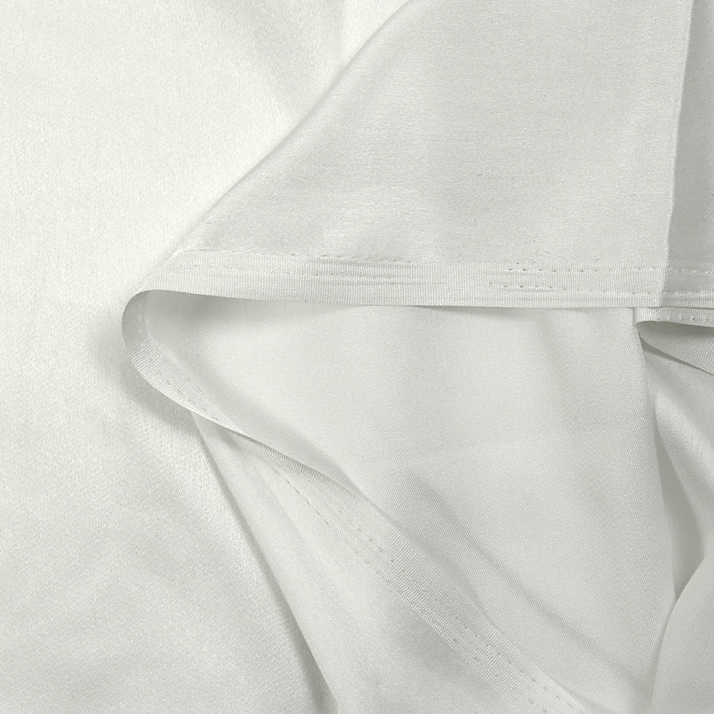 Satin de polyester Maya blanc - Image 3