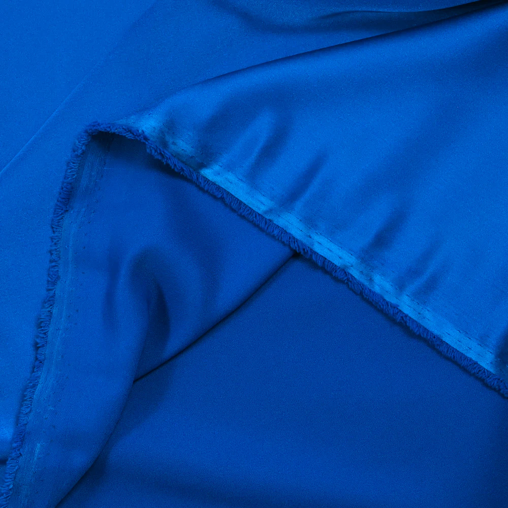Satin duchesse polyester bleu - Image 3