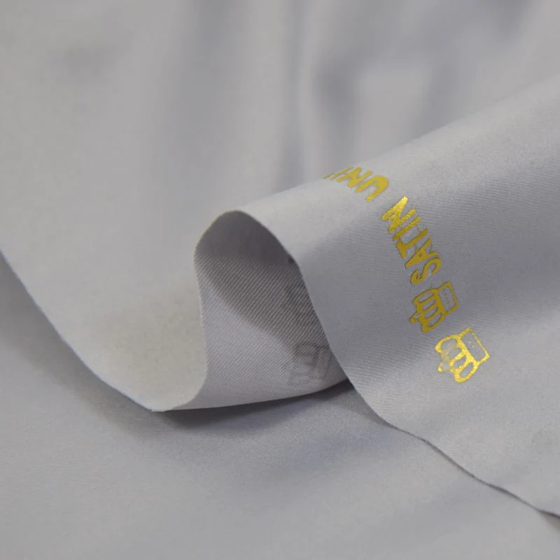 Satin mat toucher soie gris perle - Image 3