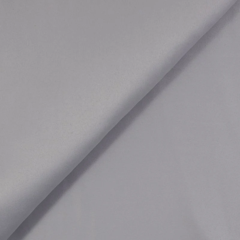 Satin mat toucher soie gris perle - Image 4