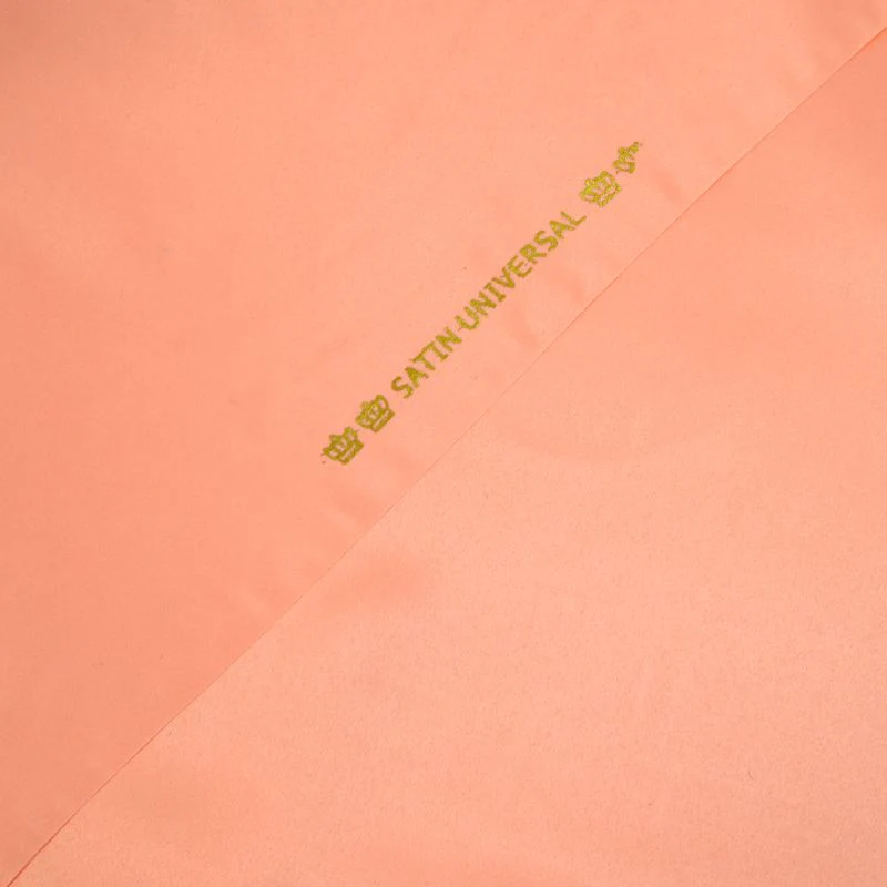 Satin mat toucher soie rose saumon
