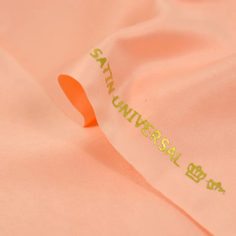Satin mat toucher soie rose saumon - Image 3