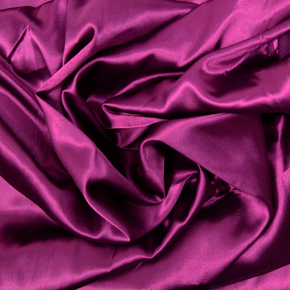 Satin Polyester uni aubergine - Image 2