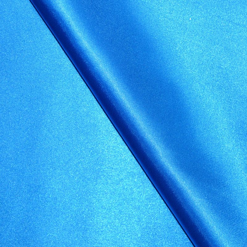 Satin Polyester uni Bleu azur - Image 2