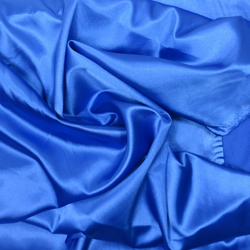 Satin Polyester uni bleu électrique