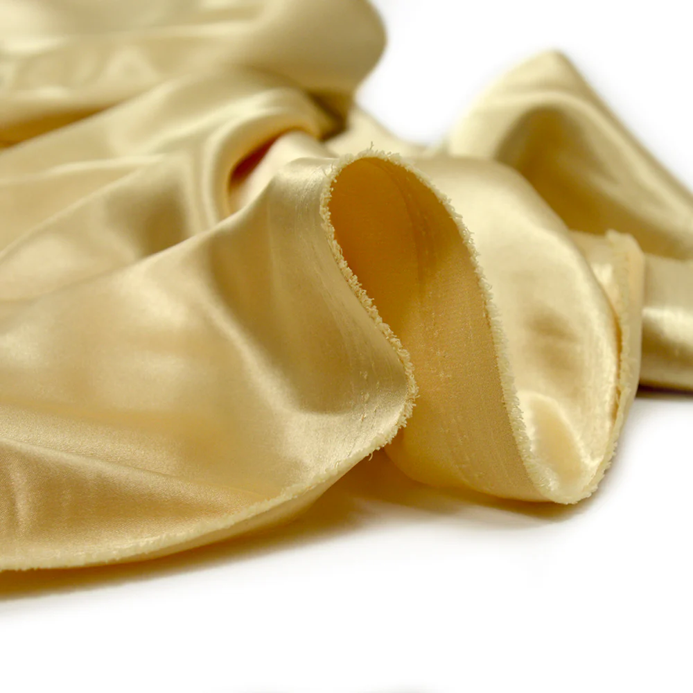 Satin Polyester uni doré - Image 4