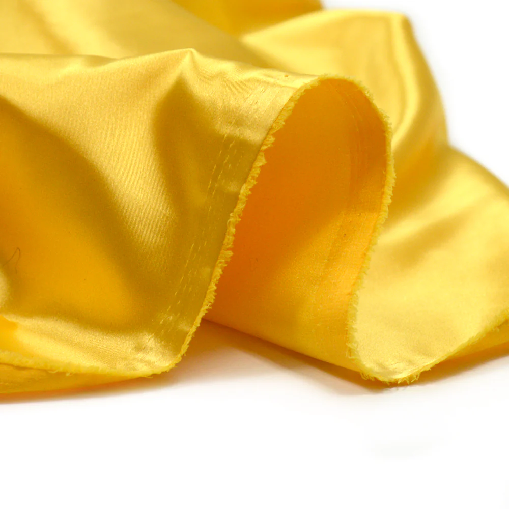 Satin Polyester uni jaune impérial - Image 4