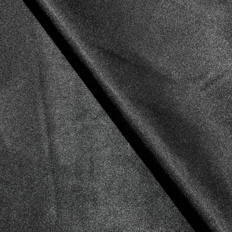Satin Polyester uni Noir - Image 2