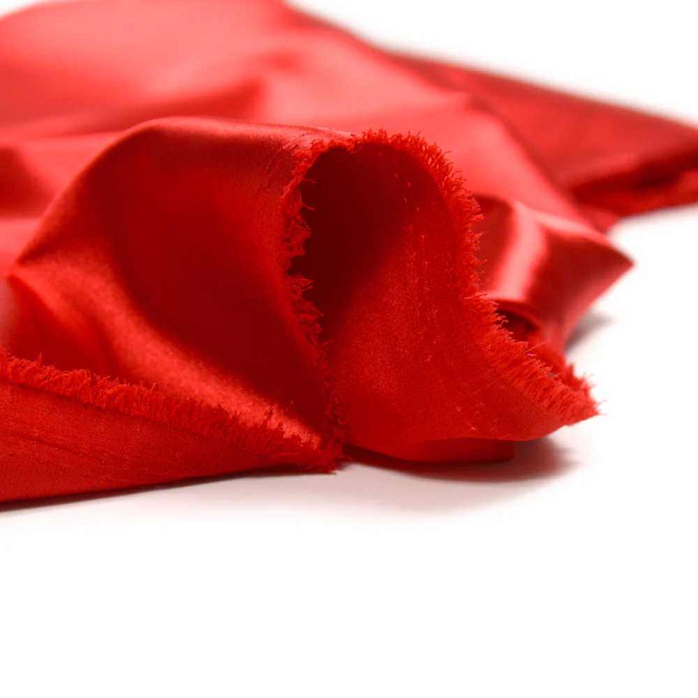 Satin Polyester uni rouge - Image 4
