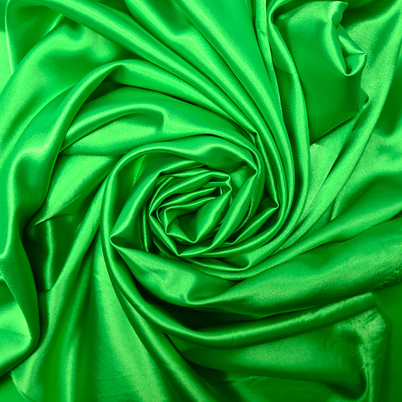 Satin Polyester uni vert prairie - Image 2