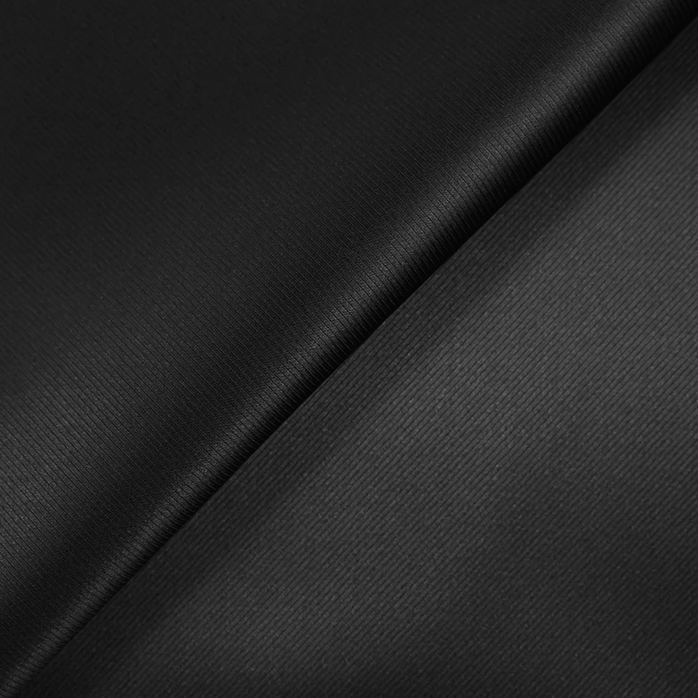 Satin sergé de viscose noir - Image 3