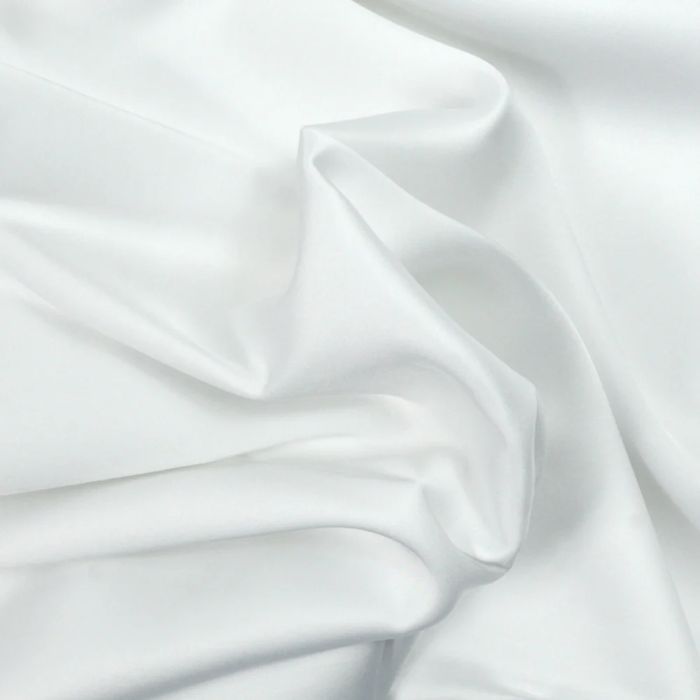 Satin viscose blanc - Image 2