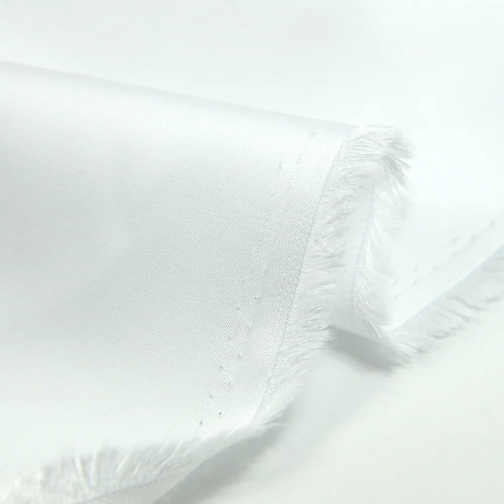 Satin viscose blanc - Image 3