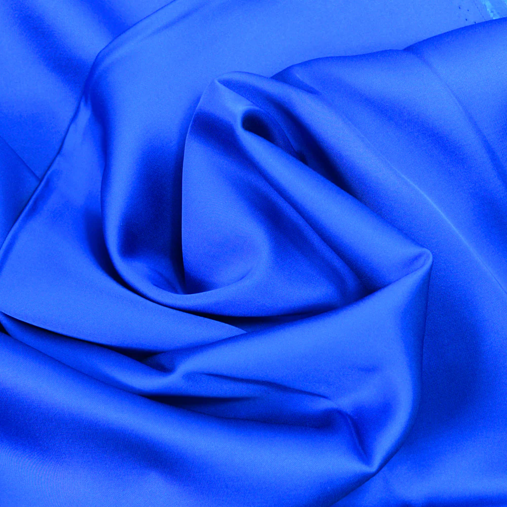 Satin viscose bleu électrique - Image 2