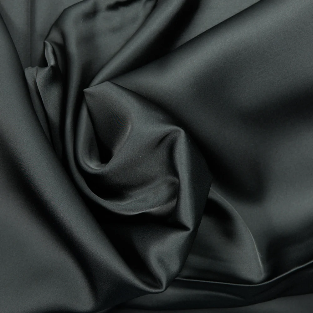 Satin viscose noir - Image 2