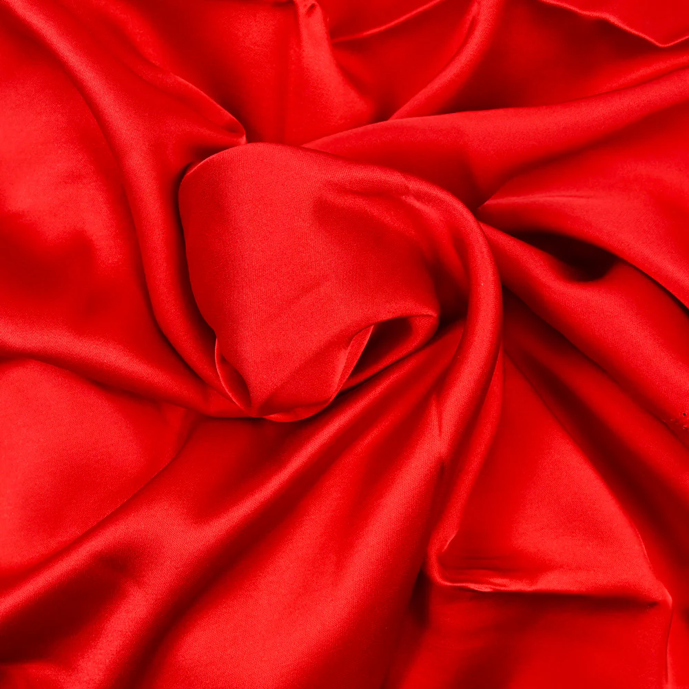 Satin viscose rouge - Image 2