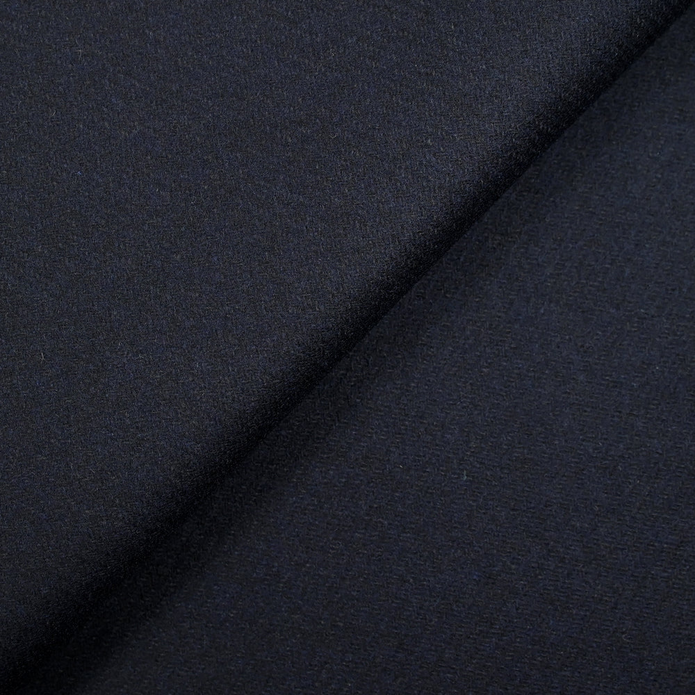 Sergé de laine mélangée bleu foncé