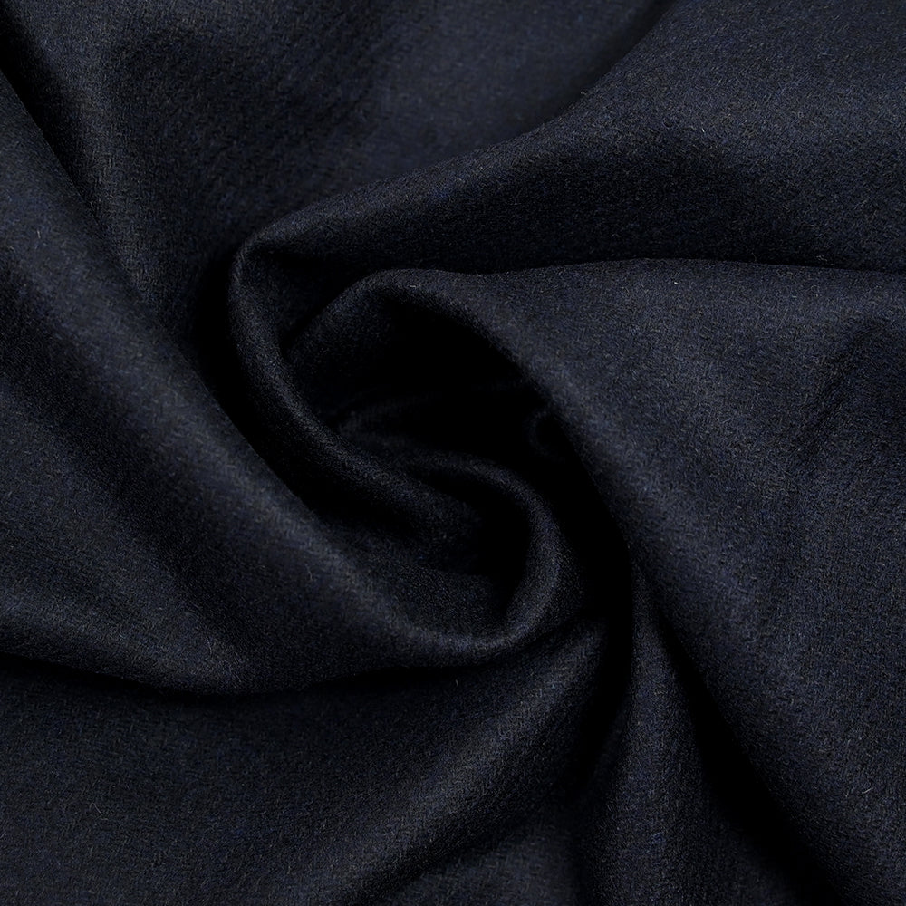 Sergé de laine mélangée bleu foncé - Image 2