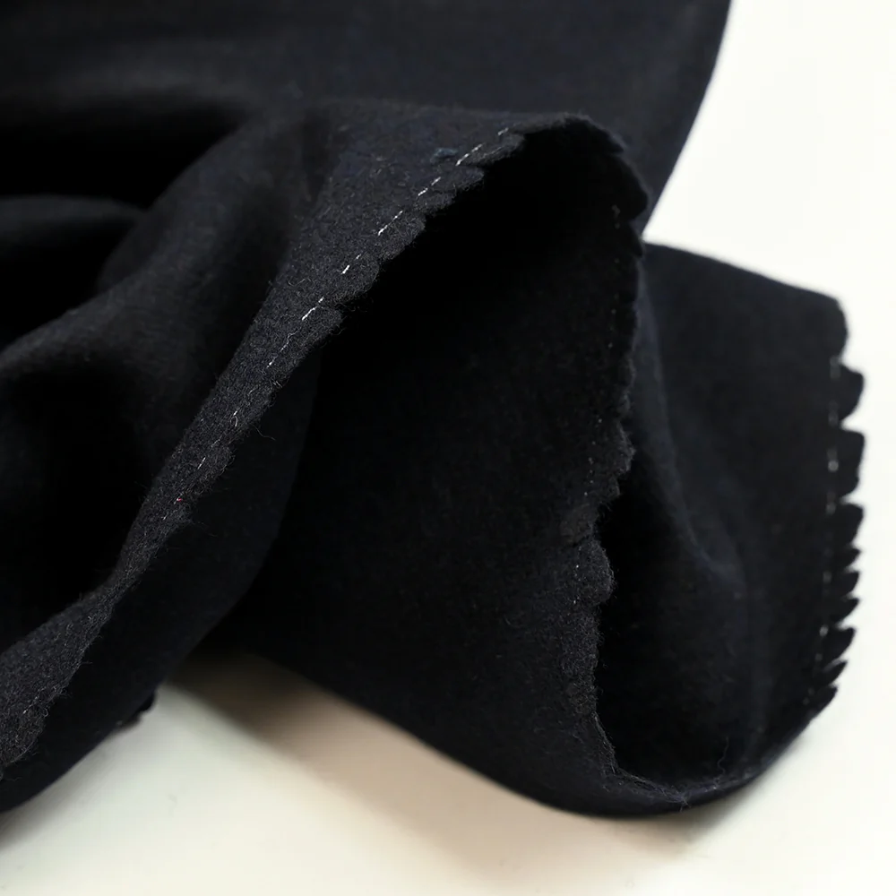 Sergé de laine mélangée bleu foncé - Image 4