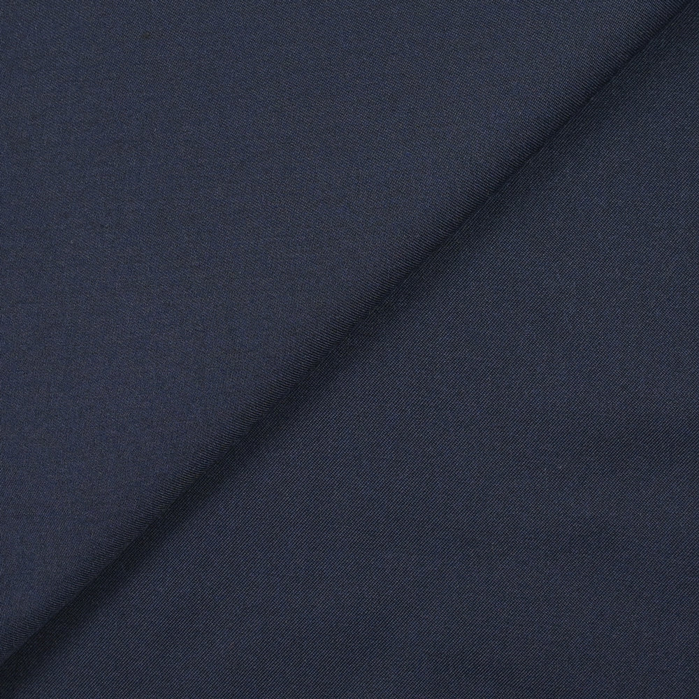 Sergé de polyester bleu nuit