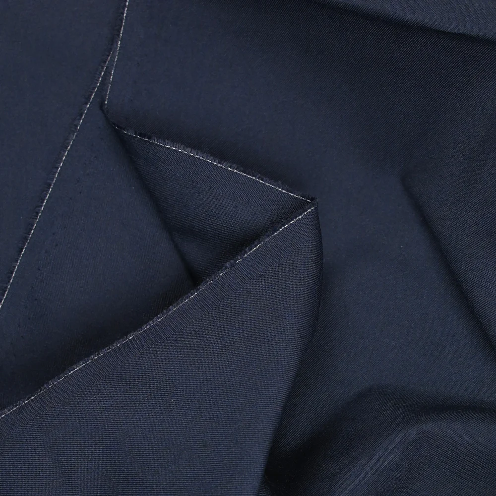 Sergé de polyester bleu nuit - Image 3