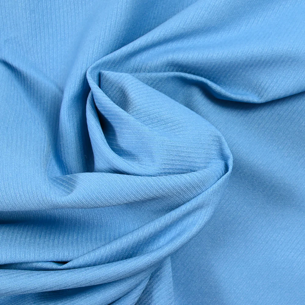Sergé de viscose bleu - Image 2