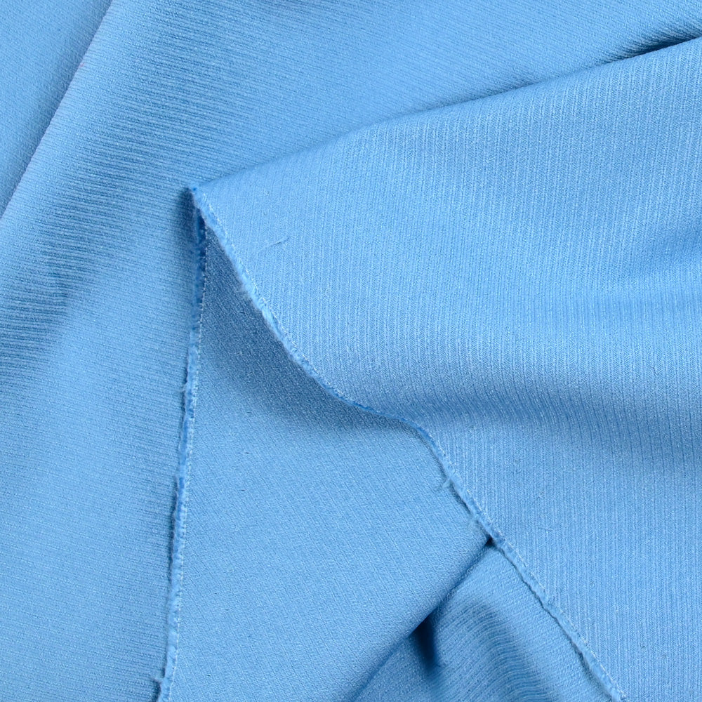 Sergé de viscose bleu - Image 3