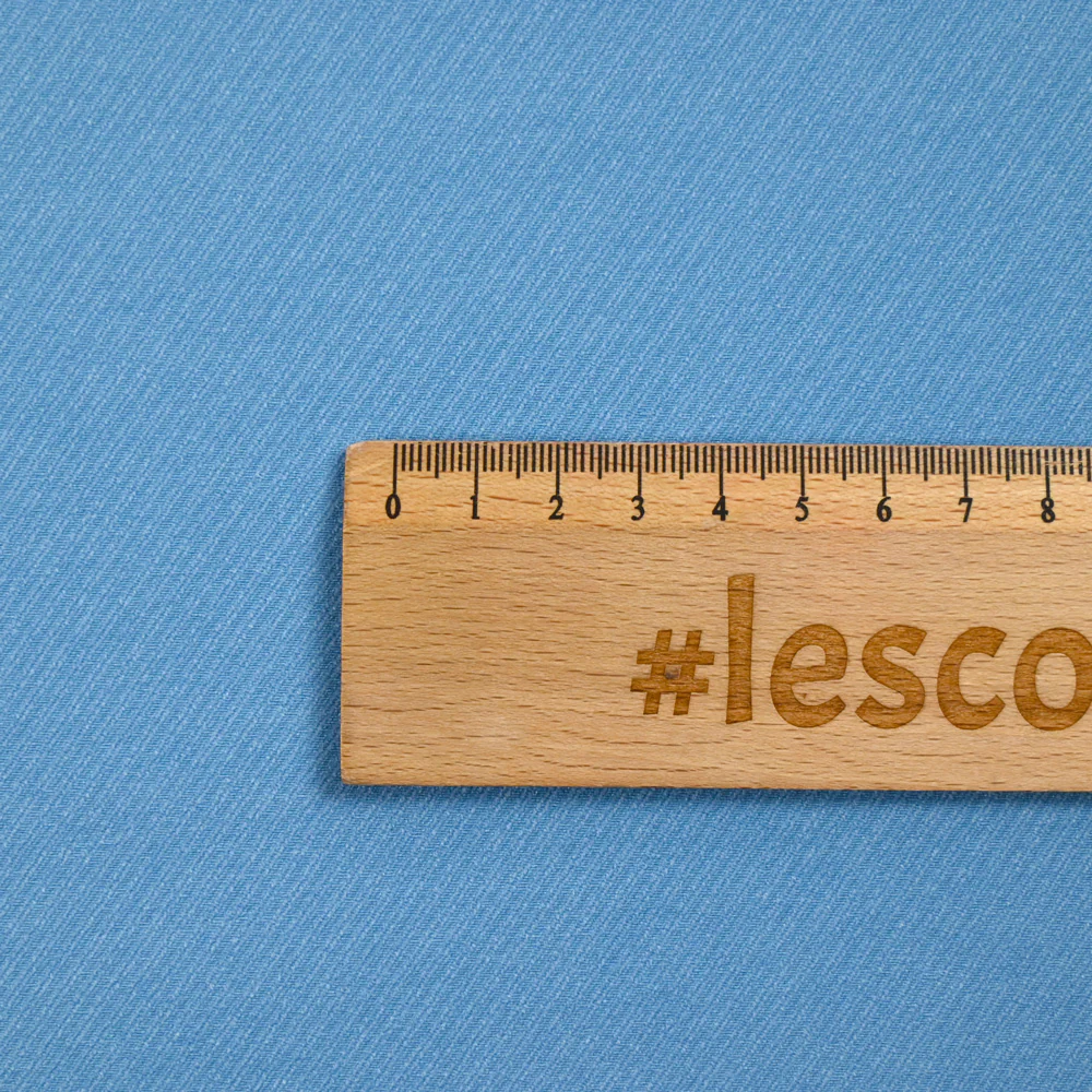 Sergé de viscose bleu - Image 4