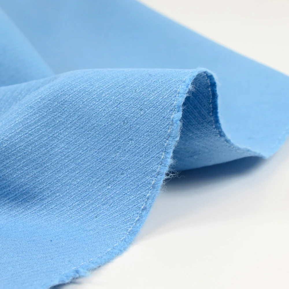 Sergé de viscose bleu - Image 5