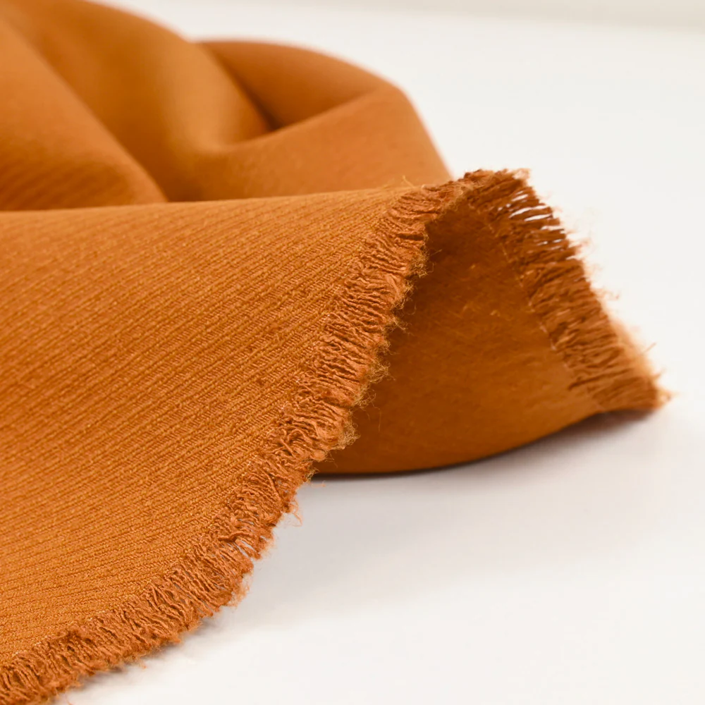 Sergé de viscose rouille - Image 4
