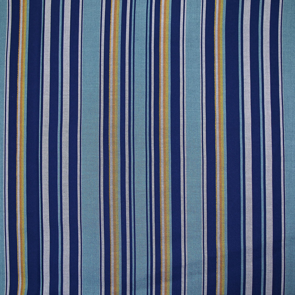 Sergé de viscose tissé-teint à rayures bleues - Image 4