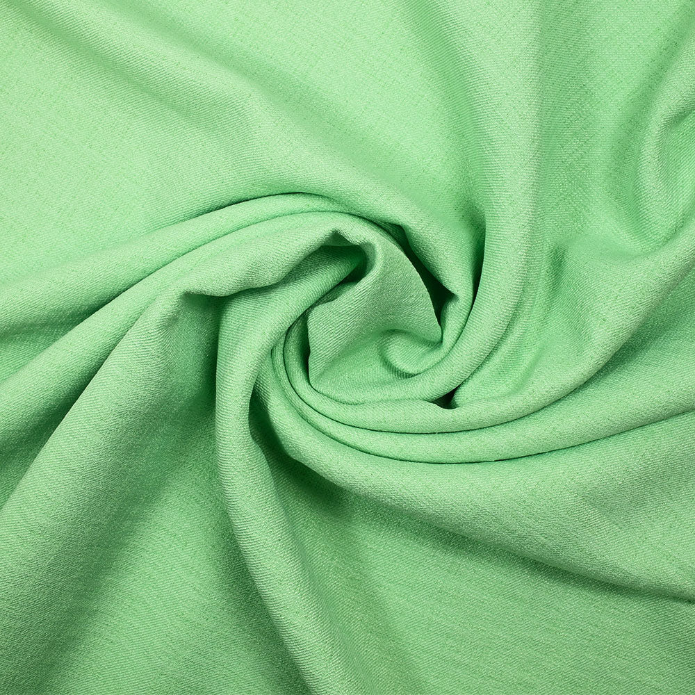 Sergé polyester satiné Astrid vert - Image 2