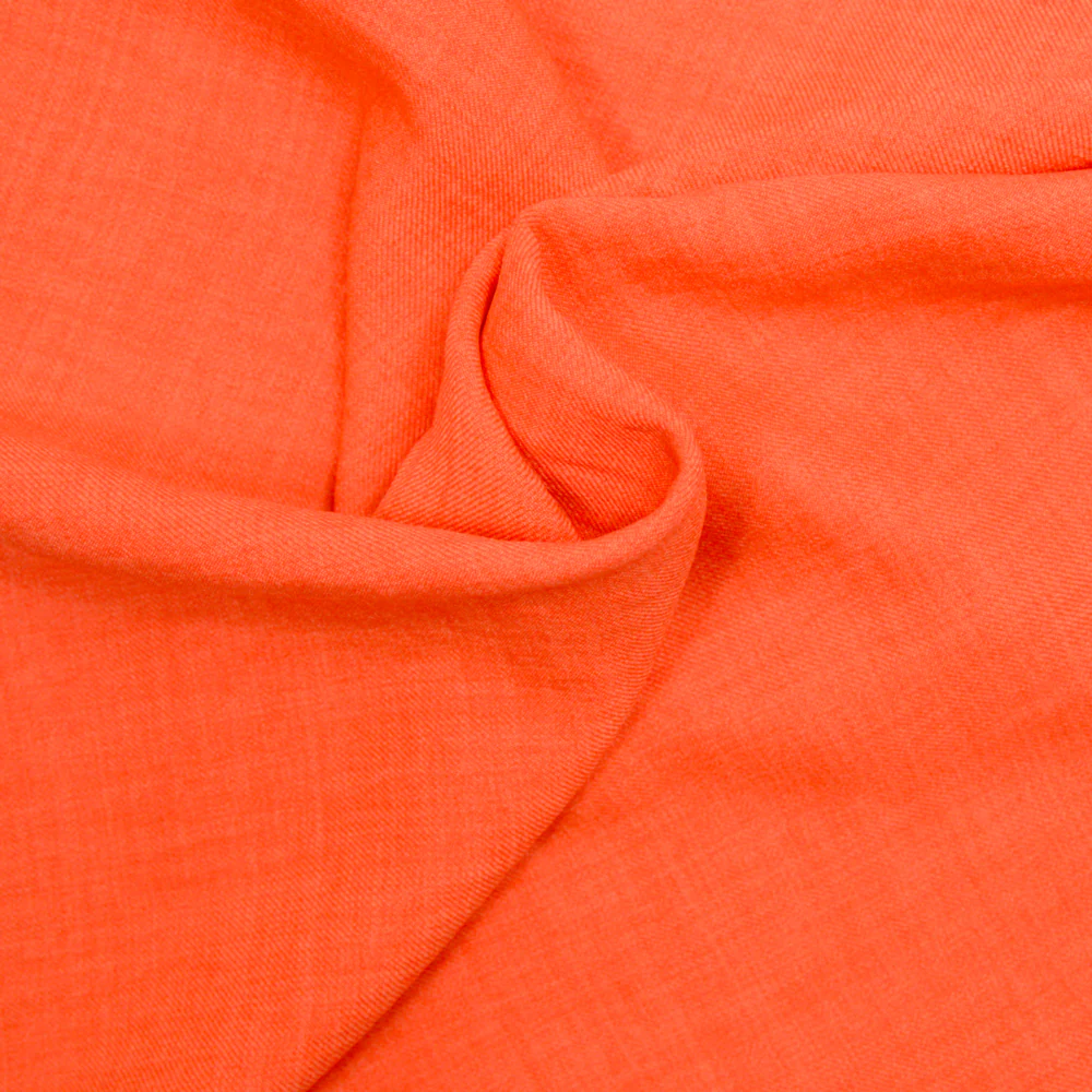Sergé polyester Mia orange delavé - Image 2