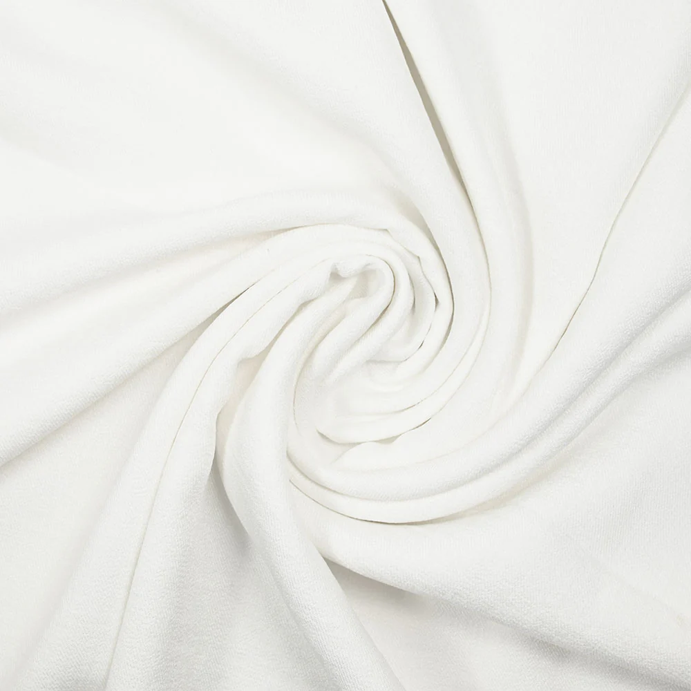 Sergé polyester satiné Astrid blanc - Image 2