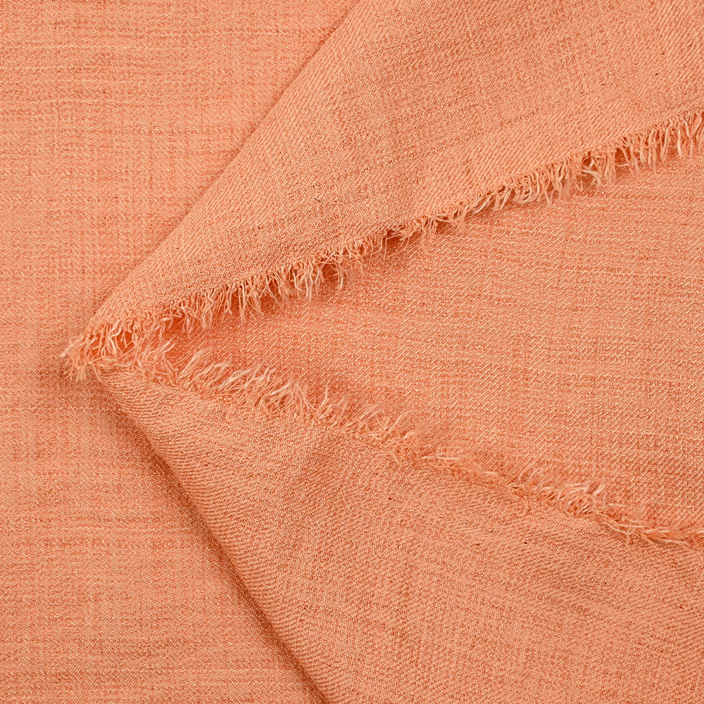 Sergé polyester satiné Astrid corail - Image 3
