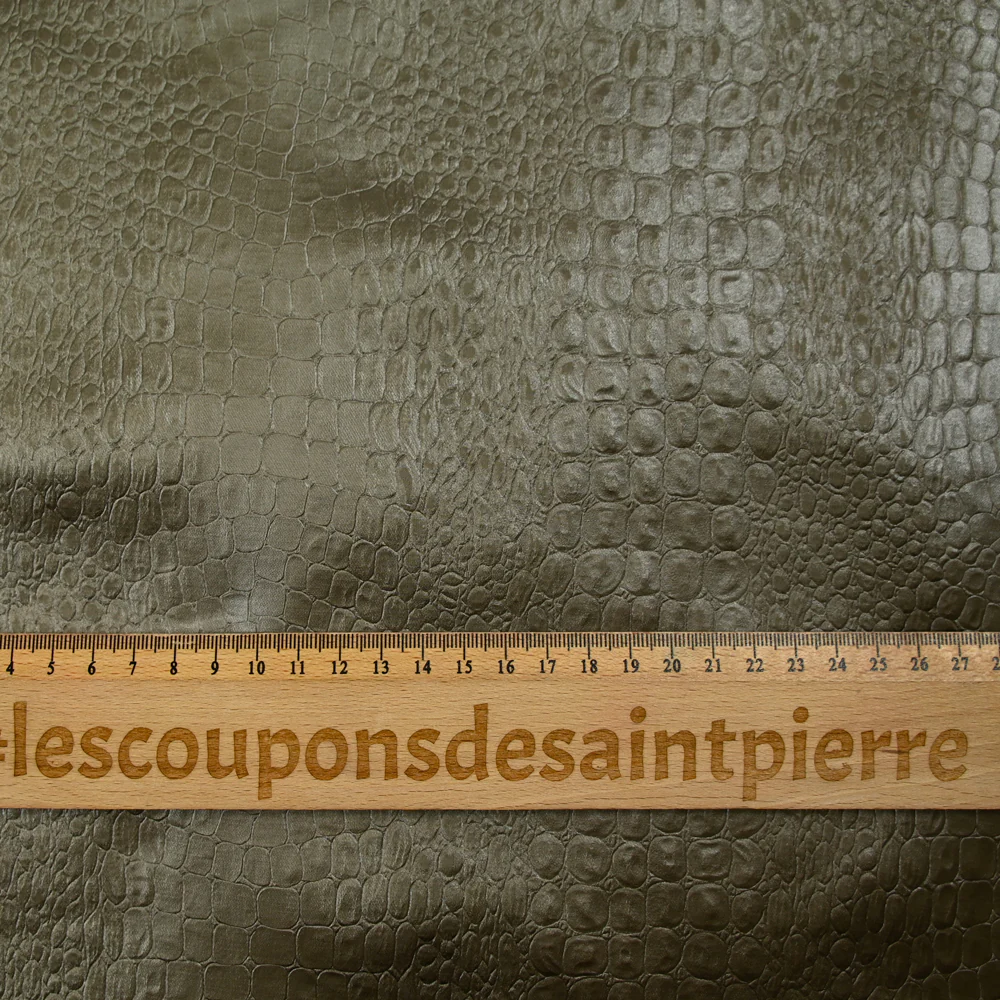 Simili cuir crocodile mordoré - Image 3
