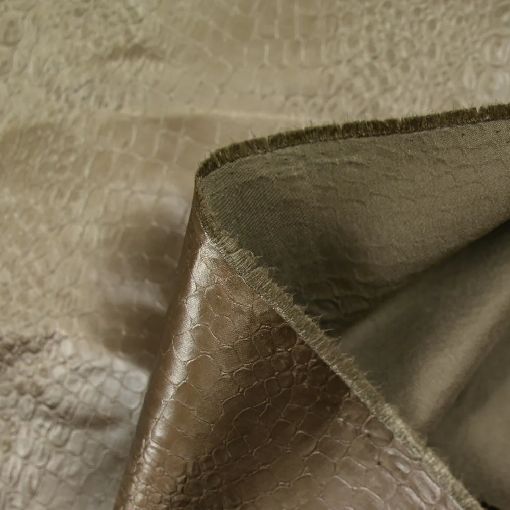 Simili cuir crocodile mordoré - Image 4