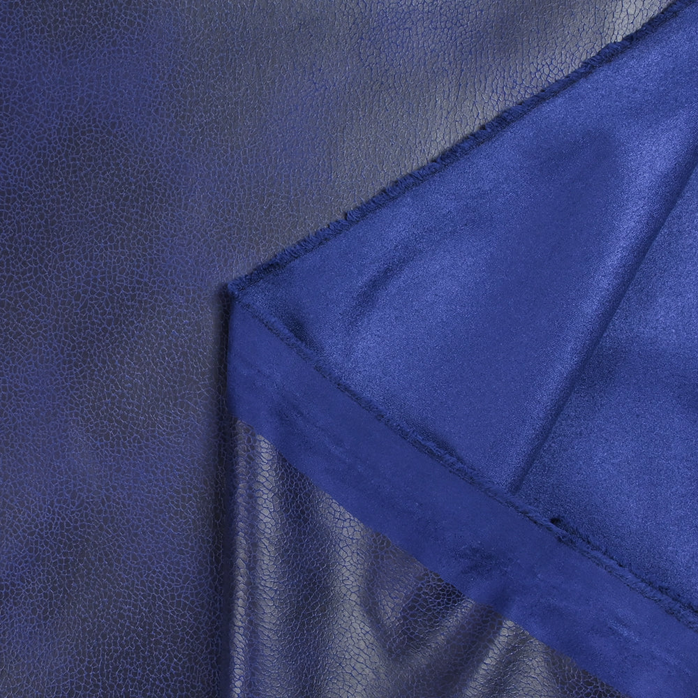 Suédine jersey aspect cuir Joakim bleu indigo - Image 4