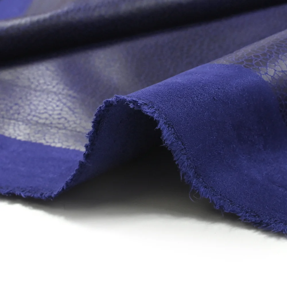 Suédine jersey aspect cuir Joakim bleu indigo - Image 5