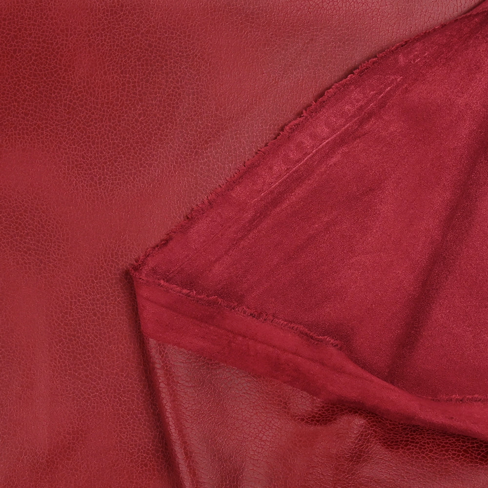 Suédine jersey aspect cuir Joakim bordeaux - Image 4