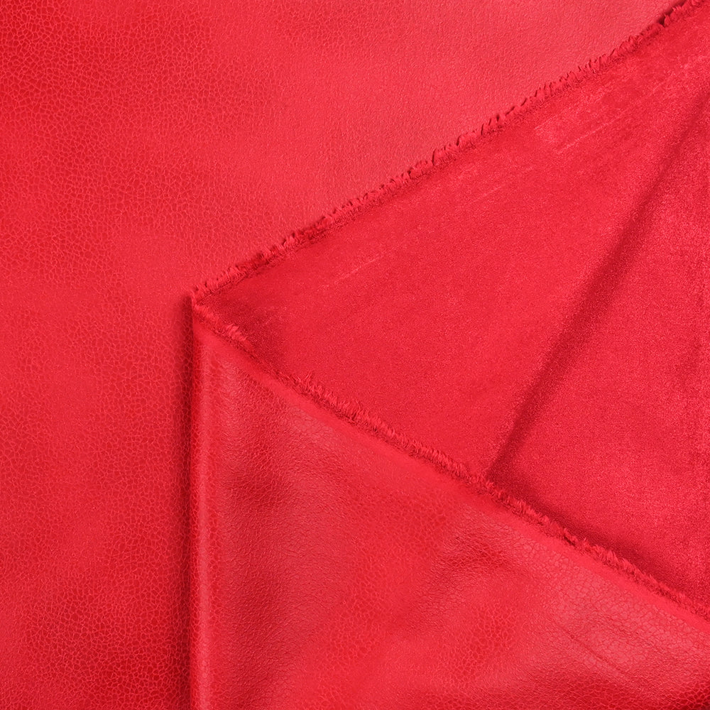 Suédine jersey aspect cuir Joakim rouge - Image 4