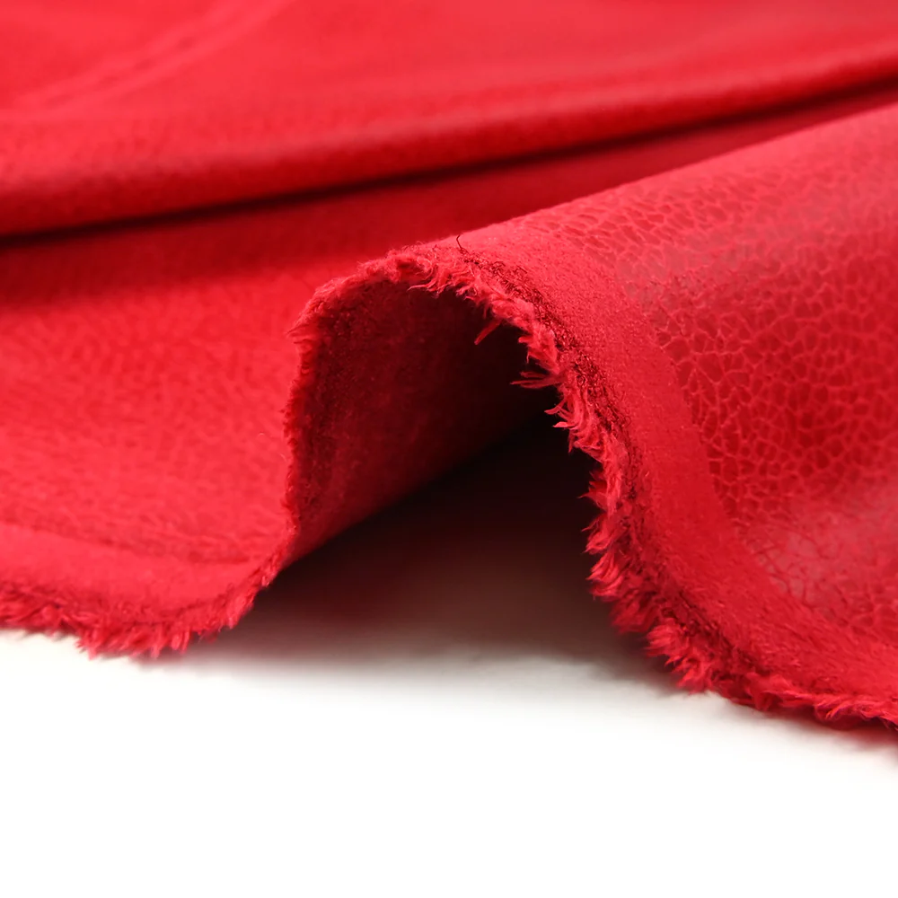 Suédine jersey aspect cuir Joakim rouge - Image 5