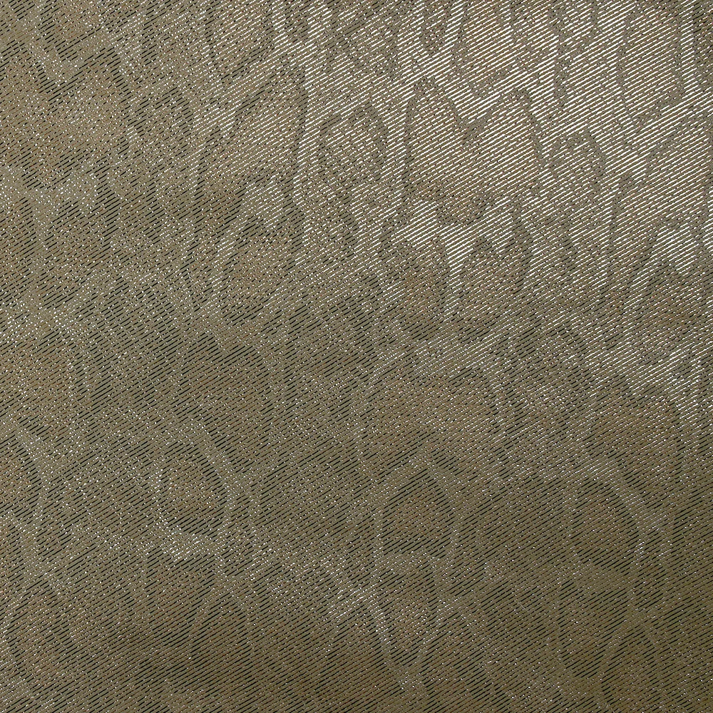 Suédine jersey sergé serpent irisé fond kaki - Image 4