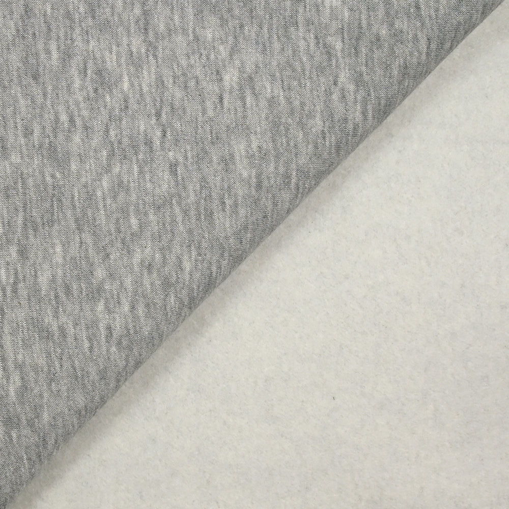 Sweat minkee épais gris clair chiné