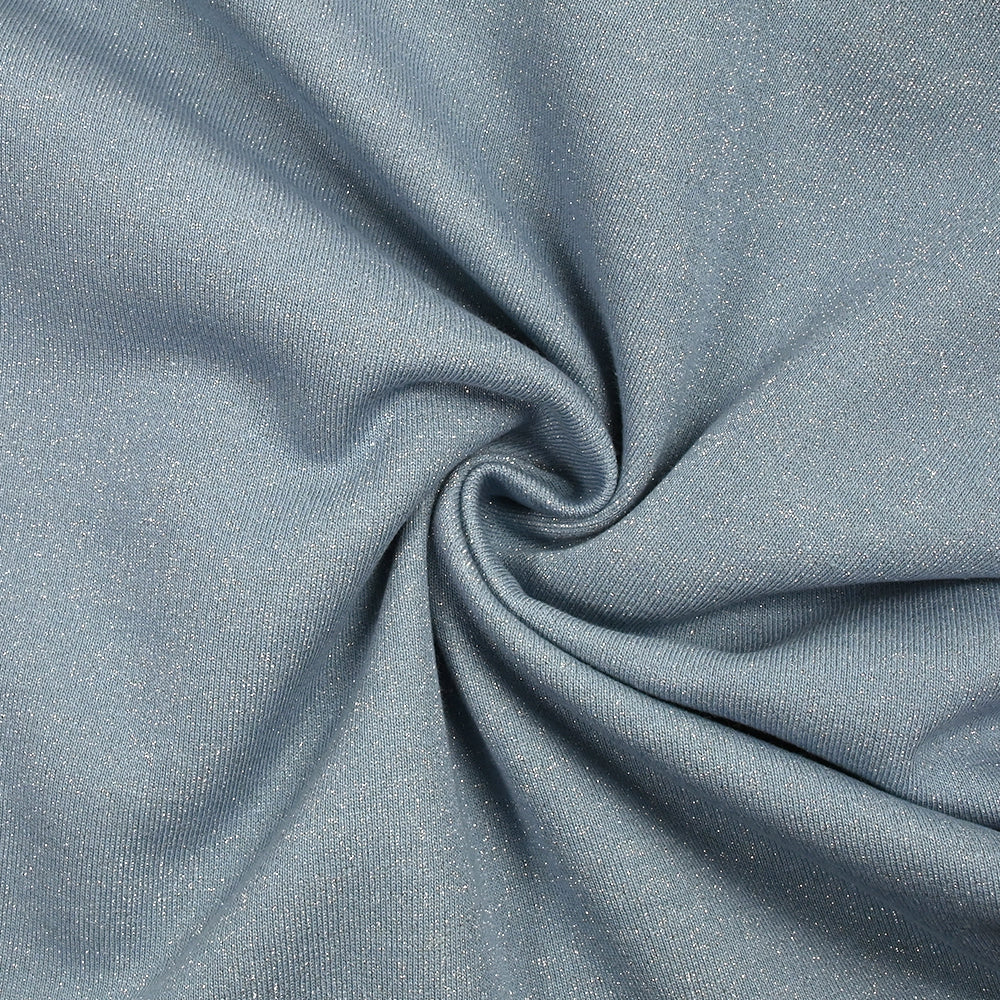 Sweat minkee épais Lurex bleu ciel - Image 2