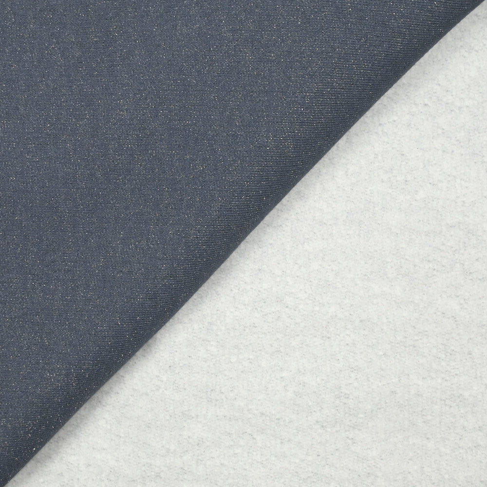 Sweat minkee épais Lurex bleu jeans - Image 3