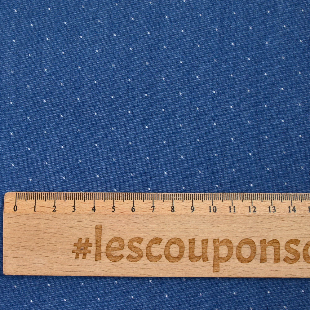 Tencel jeans pois bleu foncé - Image 3