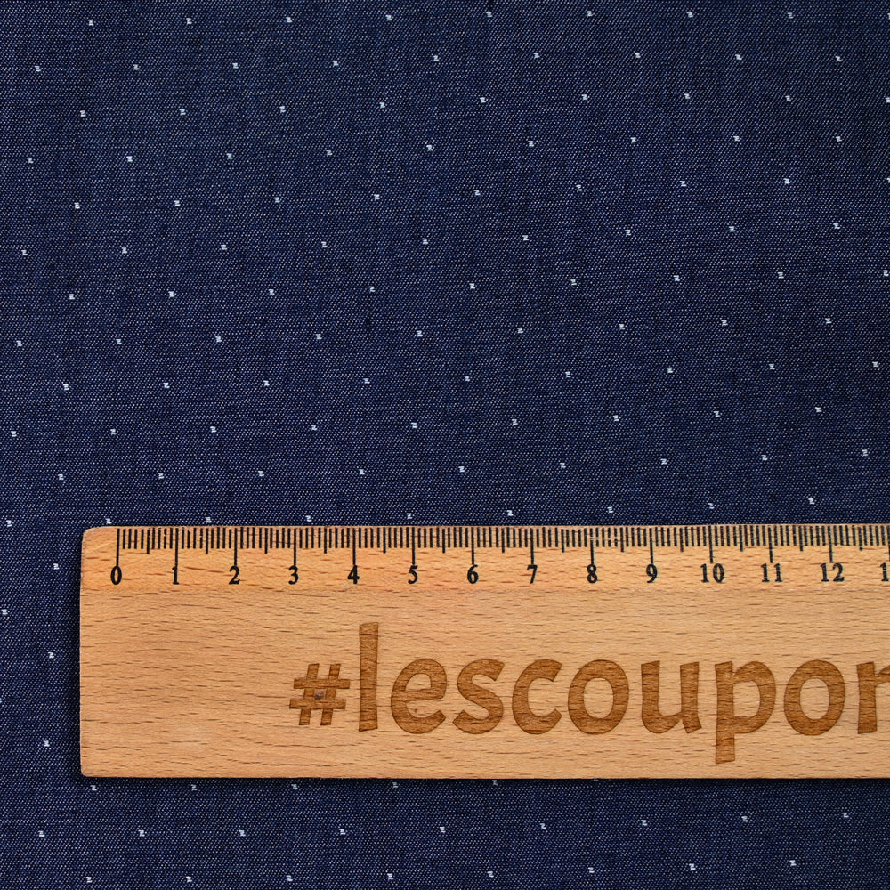 Tencel jeans pois marine - Image 3