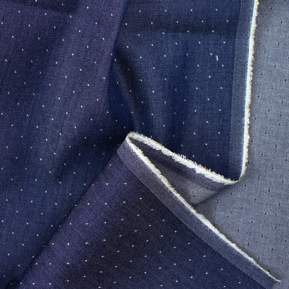 Tencel jeans pois marine - Image 4